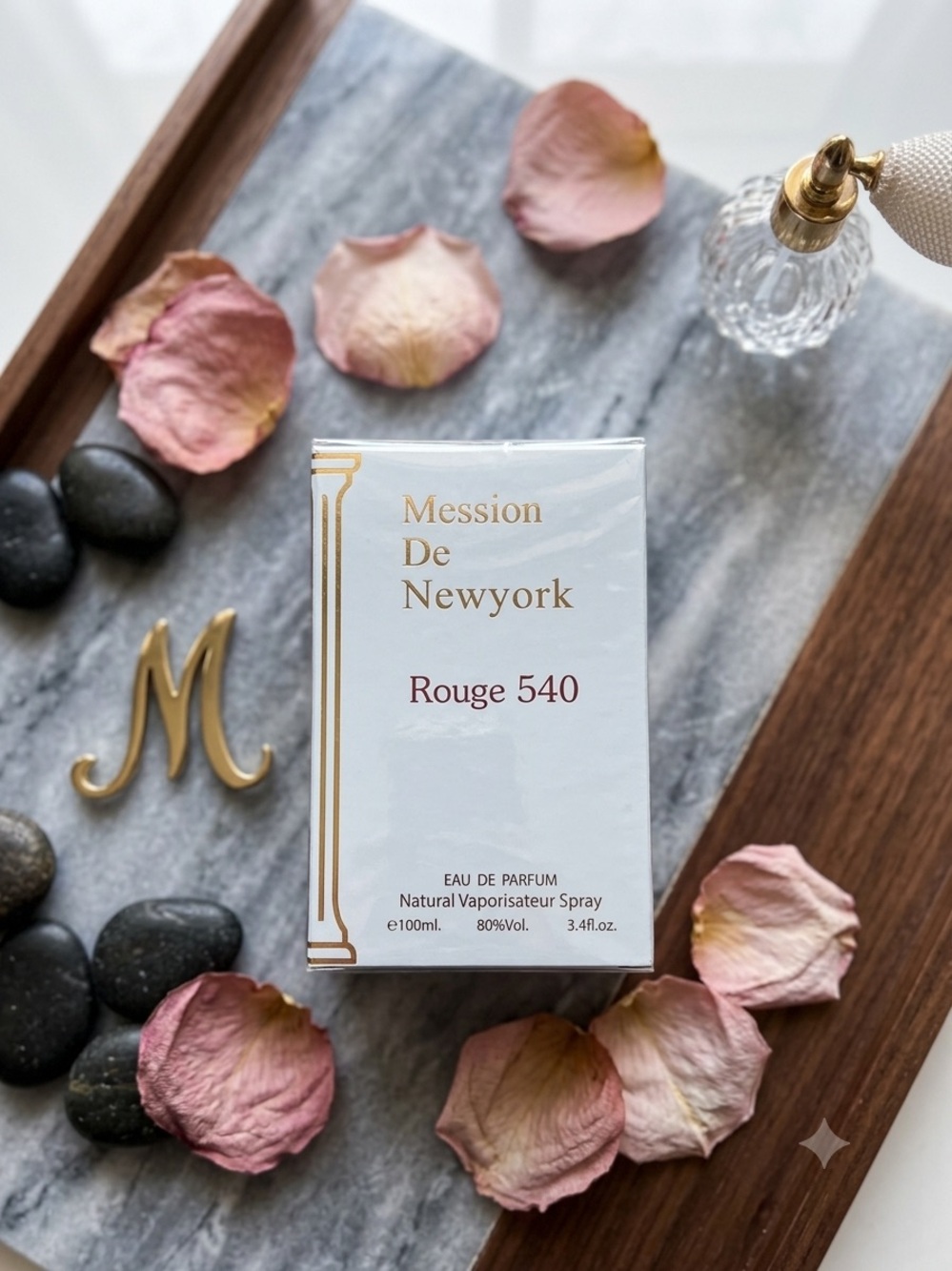 Mession De Newyork Rouge 540 Eau de Parfum - White & Gold Box 3.4 ounces